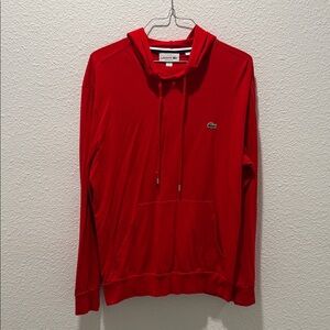 Lacoste Vibrant Red Pullover Hoodie